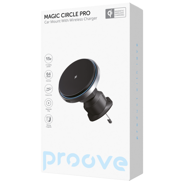 Car holder with wireless charger  Proove Magic Circle Pro 15W - Photo 1